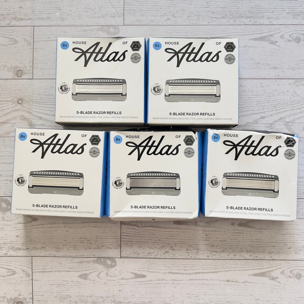 Lot of 5 - House of Atlas 5-Blade Razor Refills 8x each / 40 total